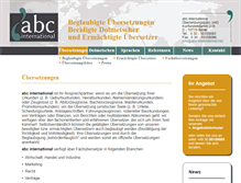 Tablet Screenshot of abc-international.net